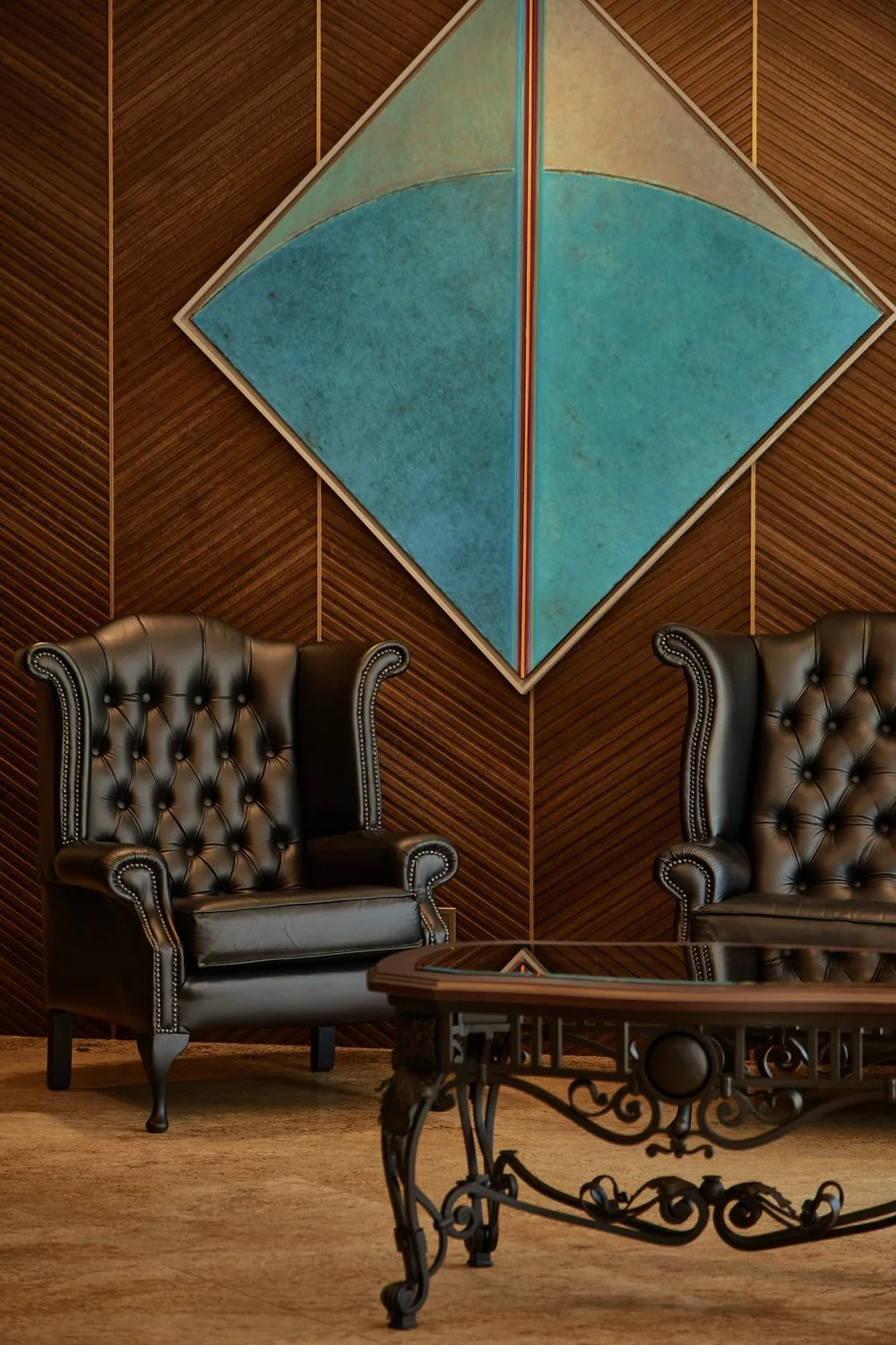 Hotel Old Continent – lobby bordázott falpanellel